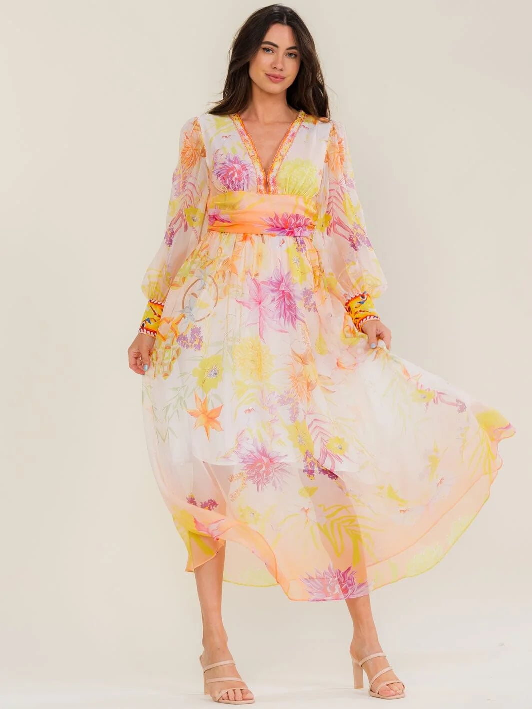 Tuscan Sun Floral Dress-Cute-Trendy-Shop-Womens-Boutique-Clothing-Store
