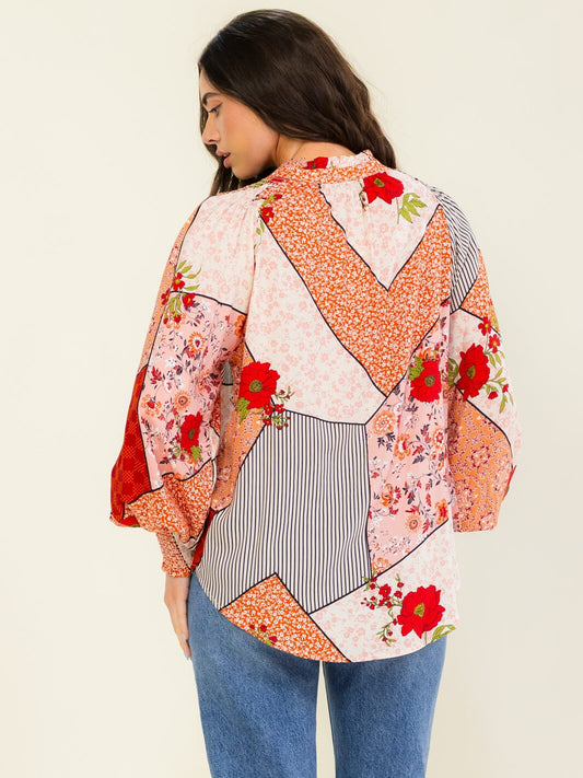 Poppy Fields Floral Top-Cute-Trendy-Shop-Womens-Boutique-Clothing-Store