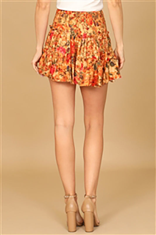New Job Ready Floral Orange Skirt-Cute-Trendy-Shop-Womens-Boutique-Clothing-Store