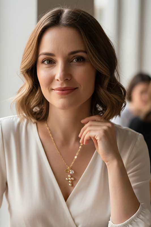 Reflect On Life Cross Necklace-Cute-Trendy-Shop-Womens-Boutique-Clothing-Store