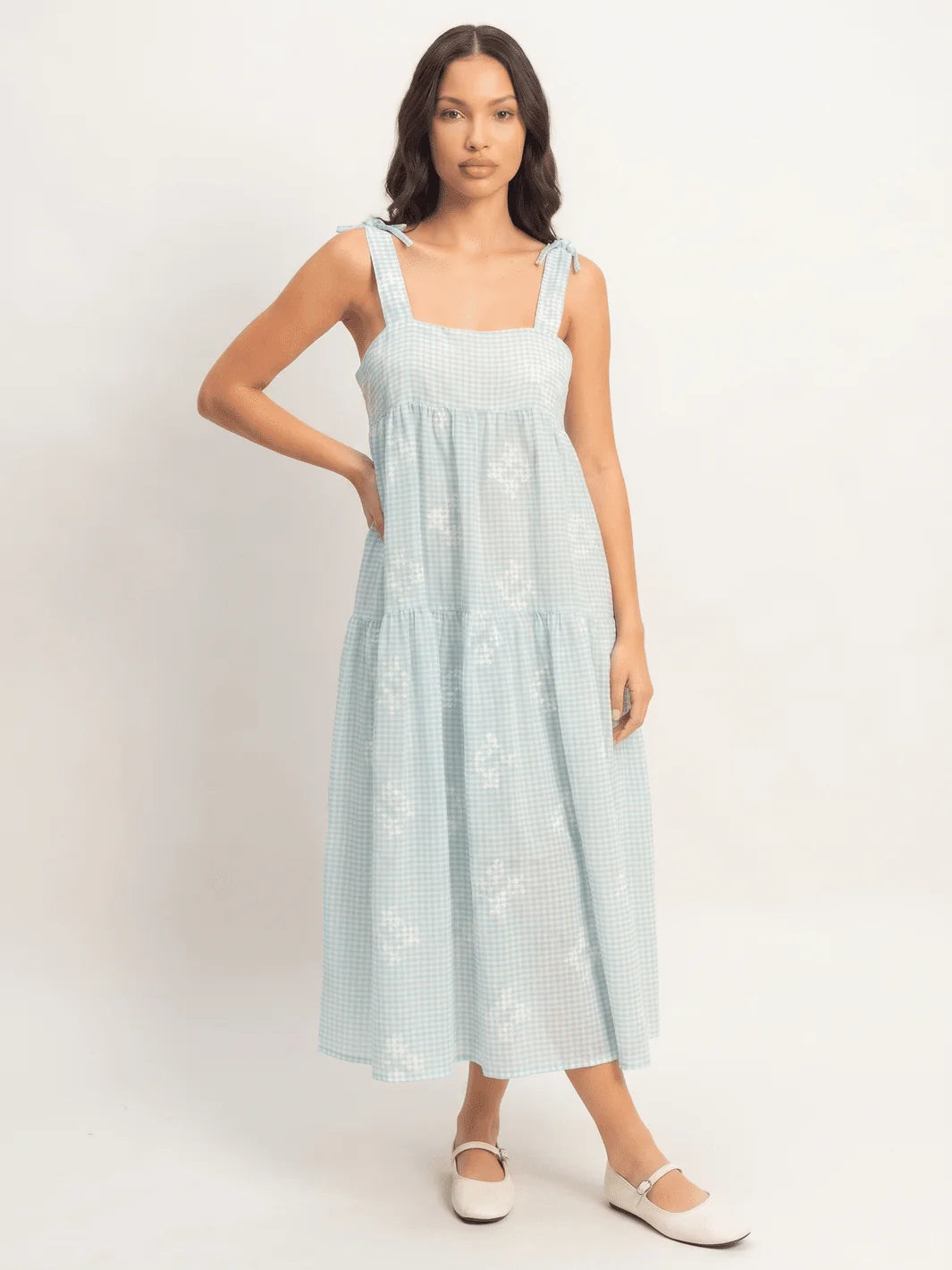 Soft & Dreamy Embroidered Tiered Maxi Dress-Cute-Trendy-Shop-Womens-Boutique-Clothing-Store