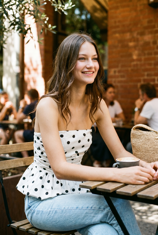 Polka Dot Diva Strapless Top-Cute-Trendy-Shop-Womens-Boutique-Clothing-Store