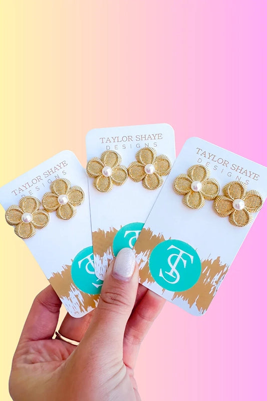 Blooming Gold Flower Studs-Cute-Trendy-Shop-Womens-Boutique-Clothing-Store