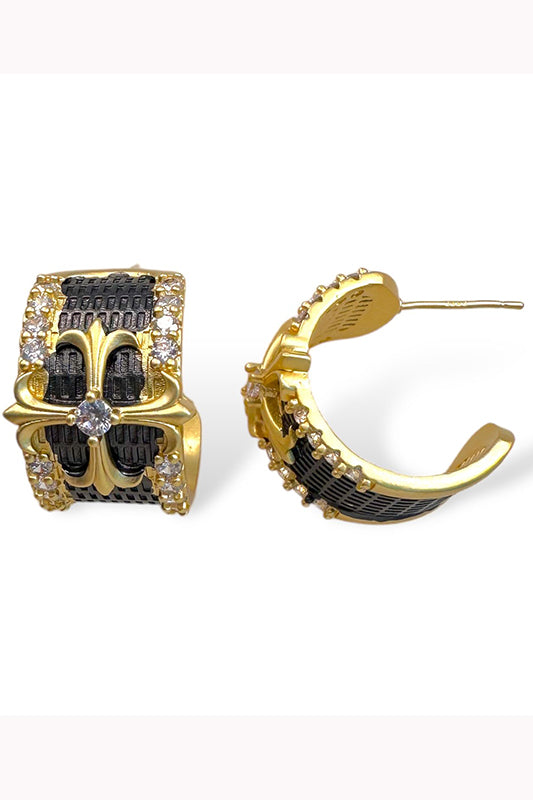 Tea Time Wide Huggie Hoops-[option4]-[option5]-Cute-Trendy-Shop-Womens-Boutique-Clothing-Store