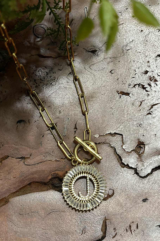 Paperclip Chain Radiant Gold Initial Necklace A - W-[option4]-[option5]-Cute-Trendy-Shop-Womens-Boutique-Clothing-Store