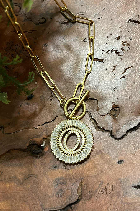 Paperclip Chain Radiant Gold Initial Necklace A - W-O-Cute-Trendy-Shop-Womens-Boutique-Clothing-Store