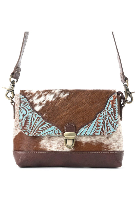 Make It Easy Brown Hide & Leather Handbag-[option4]-[option5]-Cute-Trendy-Shop-Womens-Boutique-Clothing-Store