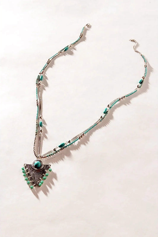 Watchful Empress Turquoise Necklace-[option4]-[option5]-Cute-Trendy-Shop-Womens-Boutique-Clothing-Store