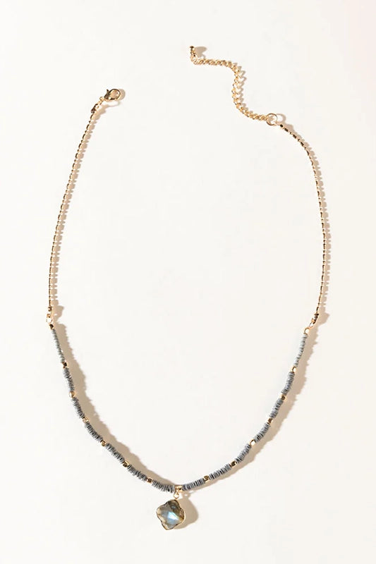 Odessa Stone Necklace in Shadow Quartz-[option4]-[option5]-Cute-Trendy-Shop-Womens-Boutique-Clothing-Store
