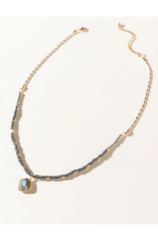 Odessa Stone Necklace in Shadow Quartz-[option4]-[option5]-Cute-Trendy-Shop-Womens-Boutique-Clothing-Store