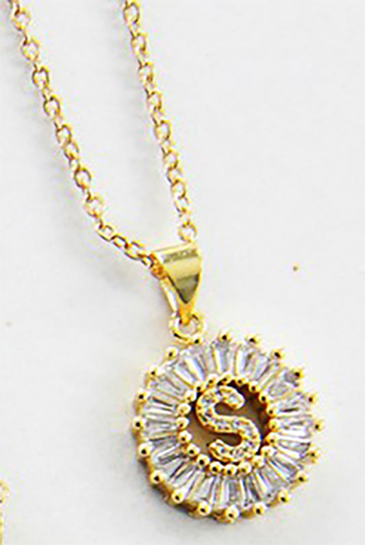 Small Radiant Initial Necklace A - W-[option4]-[option5]-Cute-Trendy-Shop-Womens-Boutique-Clothing-Store