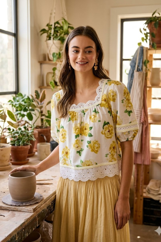 Romance in Bloom Blouse-Cute-Trendy-Shop-Womens-Boutique-Clothing-Store