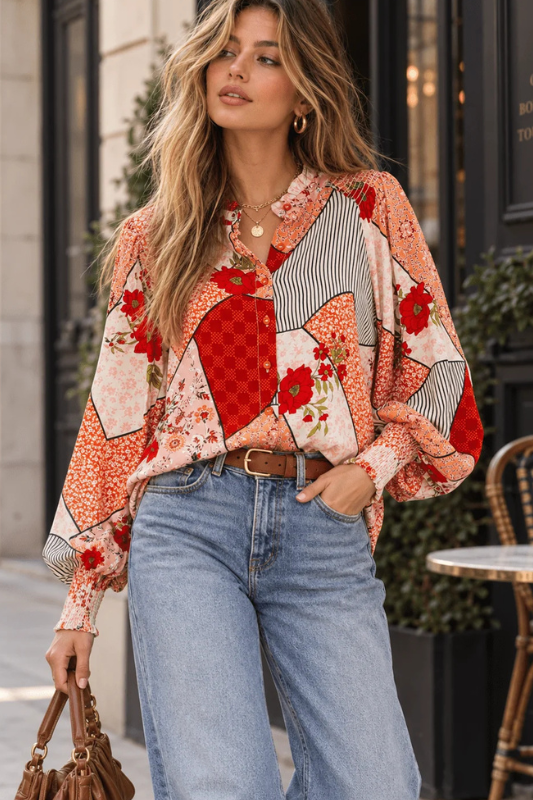Poppy Fields Floral Top-SMALL-Cute-Trendy-Shop-Womens-Boutique-Clothing-Store