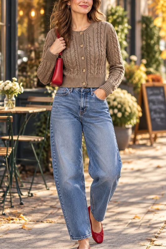 The Espresso Cable Knit Cropped Cardigan-SMALL-Cute-Trendy-Shop-Womens-Boutique-Clothing-Store