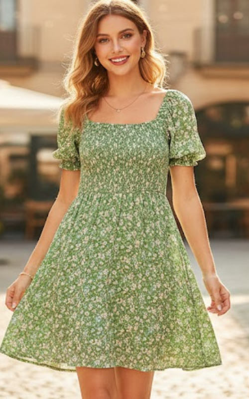Flirt with Floral Smock Dress-[option4]-[option5]-Cute-Trendy-Shop-Womens-Boutique-Clothing-Store