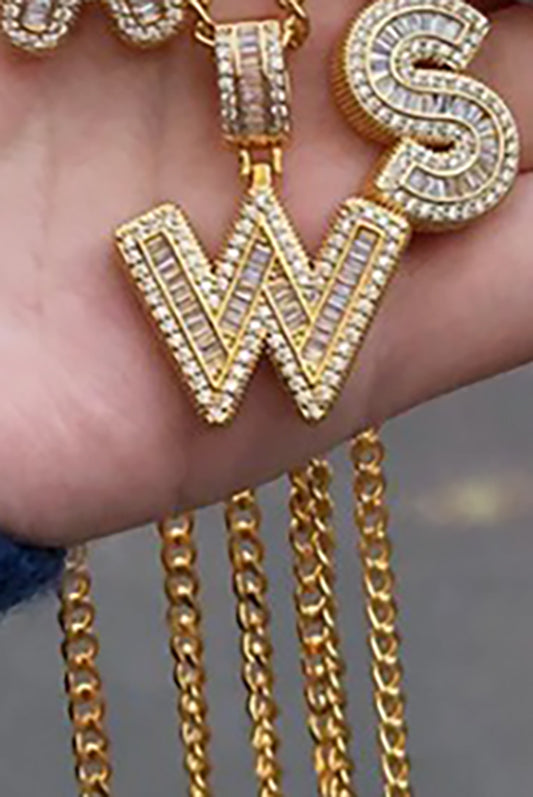 Crystal Set In Gold Initial Necklace A - Z-W-Cute-Trendy-Shop-Womens-Boutique-Clothing-Store