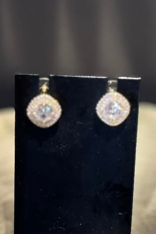 Unbelievable Square Stud Earrings-Gold-Cute-Trendy-Shop-Womens-Boutique-Clothing-Store