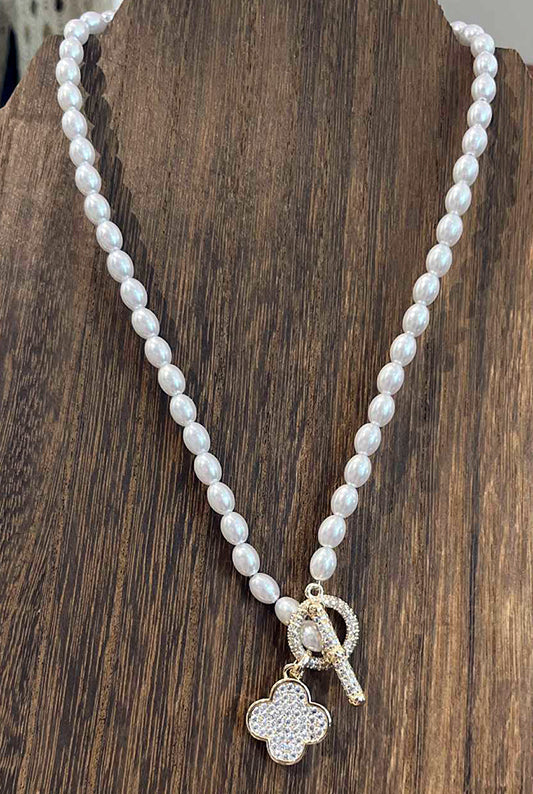 Night Out Pearl & Pave Pendant-[option4]-[option5]-Cute-Trendy-Shop-Womens-Boutique-Clothing-Store