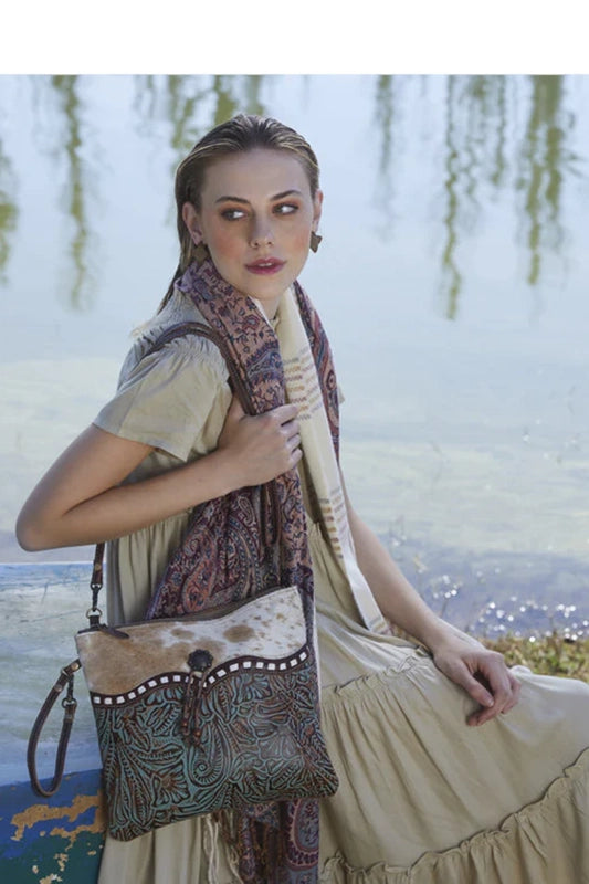 Might Be the Fave Turquoise Tooled Leather Crossbody-[option4]-[option5]-Cute-Trendy-Shop-Womens-Boutique-Clothing-Store