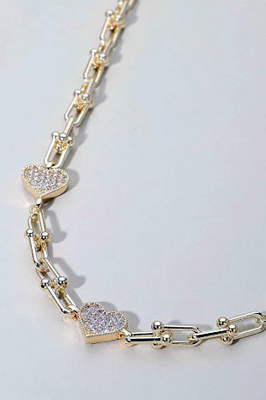 Bright Lights Horsebit Heart Necklace-[option4]-[option5]-Cute-Trendy-Shop-Womens-Boutique-Clothing-Store