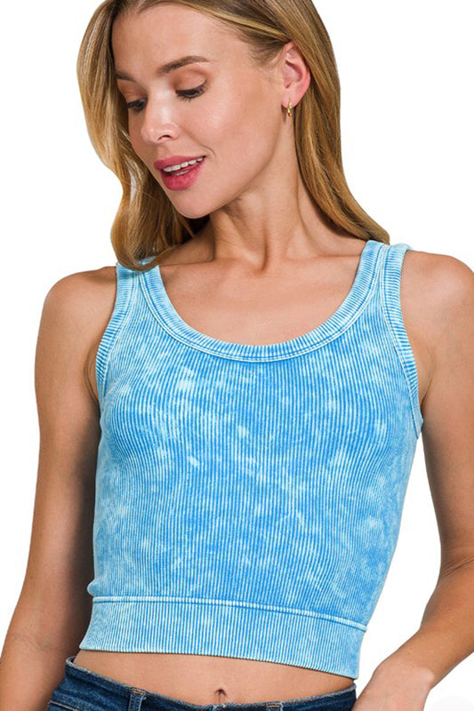 Summer Heat Scoop Neck Crop Tank-Sky Blue-SMALL/MEDIUM-Cute-Trendy-Shop-Womens-Boutique-Clothing-Store