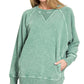 Feel The Comfort French Terry Pullover-Dark Green-SMALL-[option4]-[option5]-Cute-Trendy-Shop-Womens-Boutique-Clothing-Store