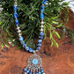 Luxi Concho Blue and Silver Necklace-[option4]-[option5]-Cute-Trendy-Shop-Womens-Boutique-Clothing-Store