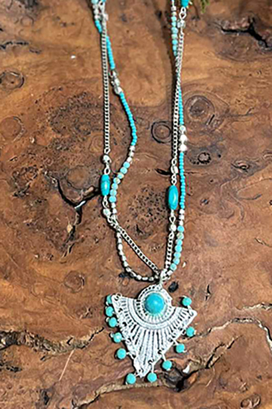 Watchful Empress Turquoise Necklace-[option4]-[option5]-Cute-Trendy-Shop-Womens-Boutique-Clothing-Store