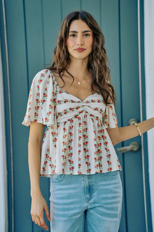 Girls' Weekend Floral Top-Cute-Trendy-Shop-Womens-Boutique-Clothing-Store