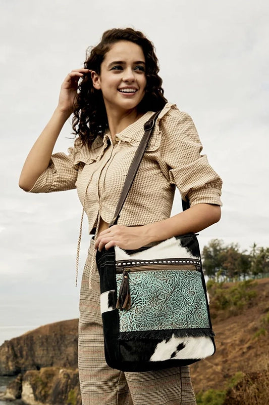 Forest Sky Hair & Leather Shoulder Bag-[option4]-[option5]-Cute-Trendy-Shop-Womens-Boutique-Clothing-Store