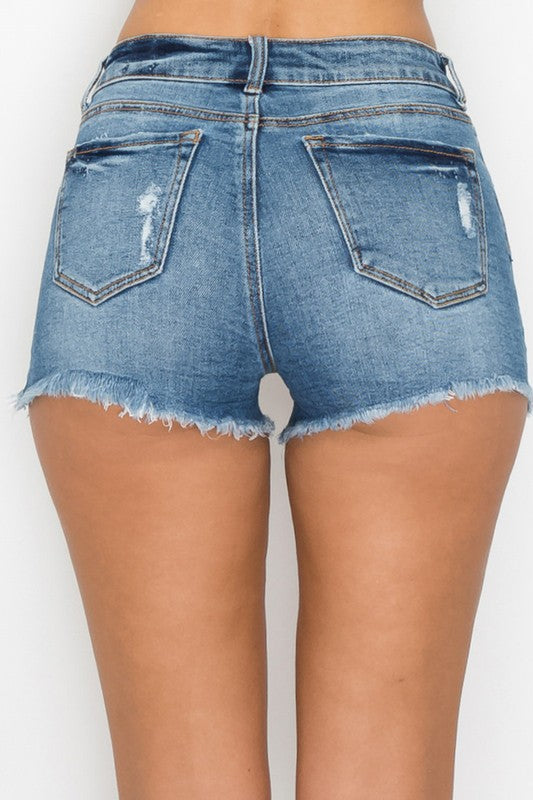Beach Party Light Blue Denim Shorts *Online & In Store*-[option4]-[option5]-Cute-Trendy-Shop-Womens-Boutique-Clothing-Store
