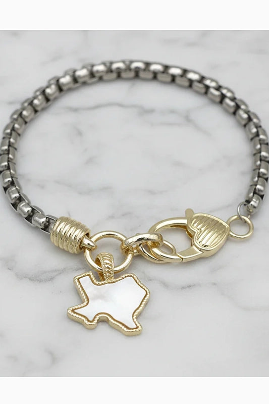 Lone Star Charm Chain Bracelet-Cute-Trendy-Shop-Womens-Boutique-Clothing-Store
