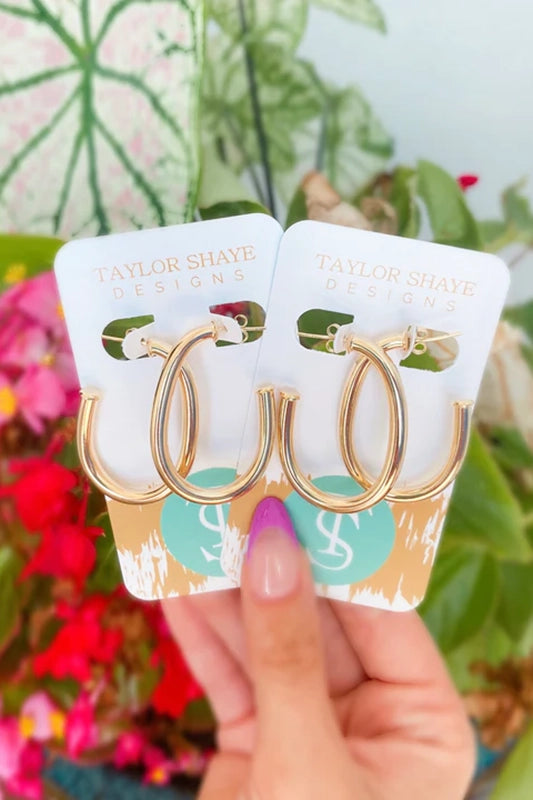 Ladylike Gold Filled Hoop Earrings-Cute-Trendy-Shop-Womens-Boutique-Clothing-Store
