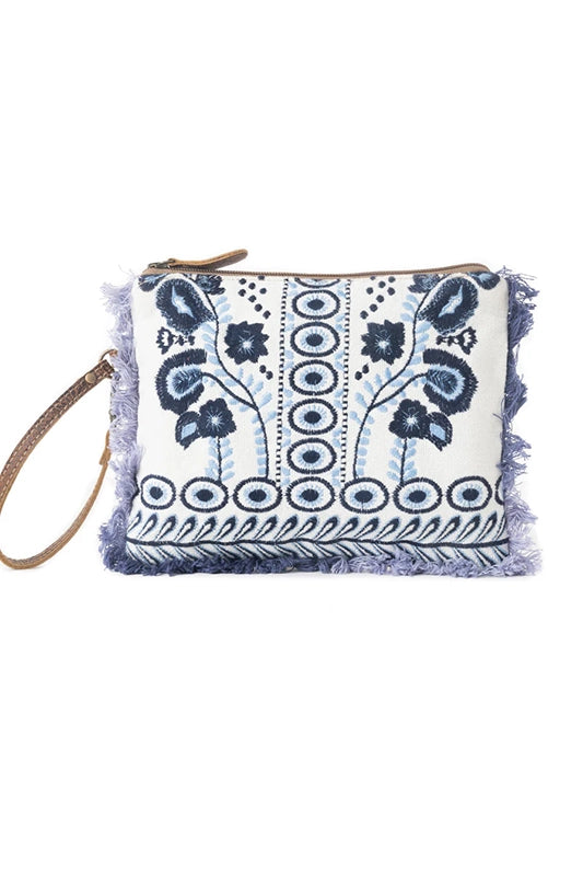 Mynora Sky Blue & White Clutch-Cute-Trendy-Shop-Womens-Boutique-Clothing-Store
