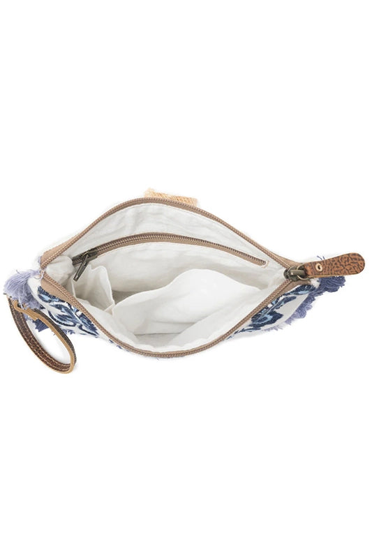 Mynora Sky Blue & White Clutch-Cute-Trendy-Shop-Womens-Boutique-Clothing-Store