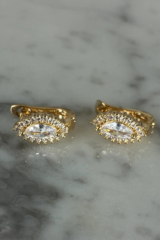 Effortless Glam Marquise Huggie Earrings-Cute-Trendy-Shop-Womens-Boutique-Clothing-Store