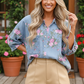 Step Into My World Denim Rose Blouse-[option4]-[option5]-Cute-Trendy-Shop-Womens-Boutique-Clothing-Store