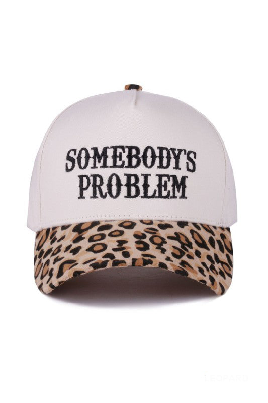 "Somebody's Problem" Cap-Leopard-Cute-Trendy-Shop-Womens-Boutique-Clothing-Store