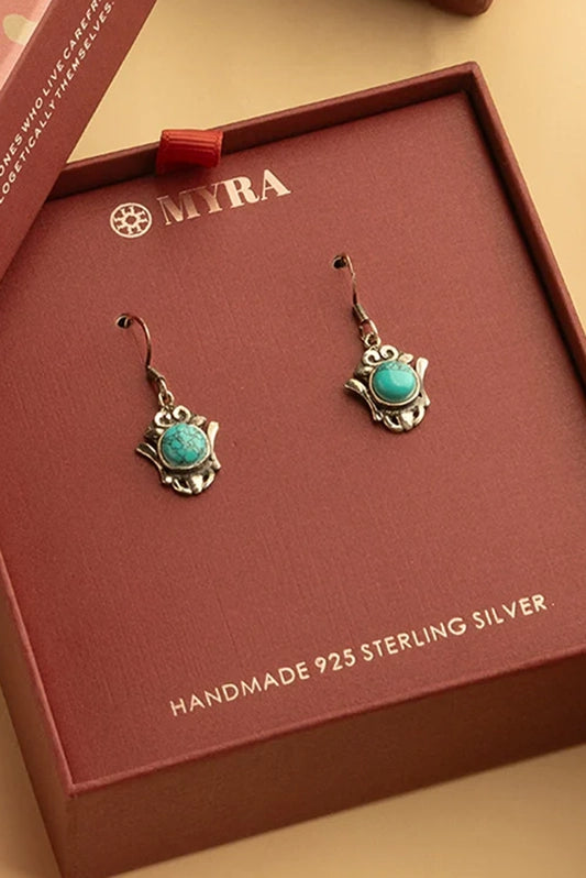 Oh The Joy Silver and Turquoise Drop Earrings-[option4]-[option5]-Cute-Trendy-Shop-Womens-Boutique-Clothing-Store