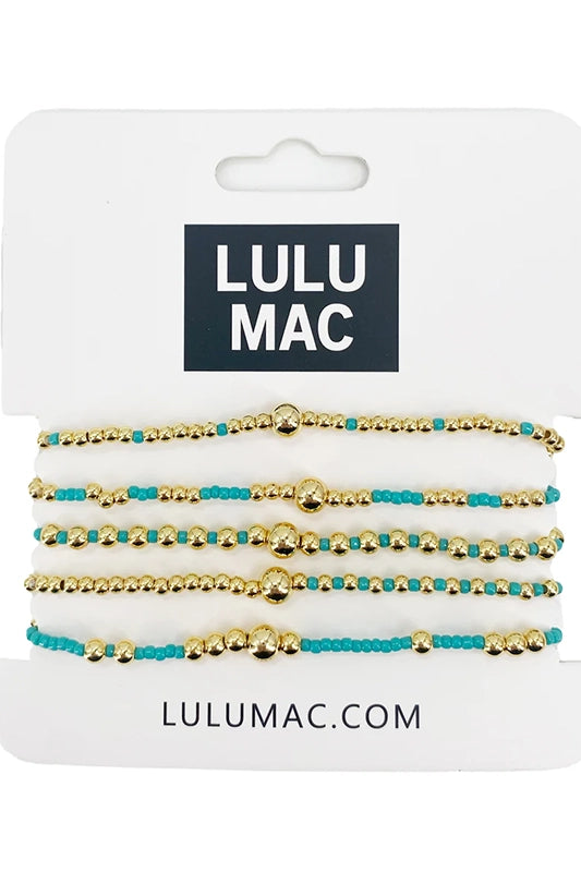 LULU MAC Turquoise Bracelet Set-[option4]-[option5]-Cute-Trendy-Shop-Womens-Boutique-Clothing-Store