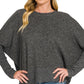 CloudKnit Cozy Melange Top-Black-SMALL/MEDIUM-Cute-Trendy-Shop-Womens-Boutique-Clothing-Store