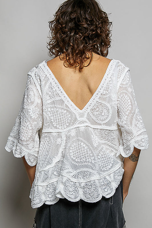 Proud Of Myself White Embroidery Top-[option4]-[option5]-Cute-Trendy-Shop-Womens-Boutique-Clothing-Store
