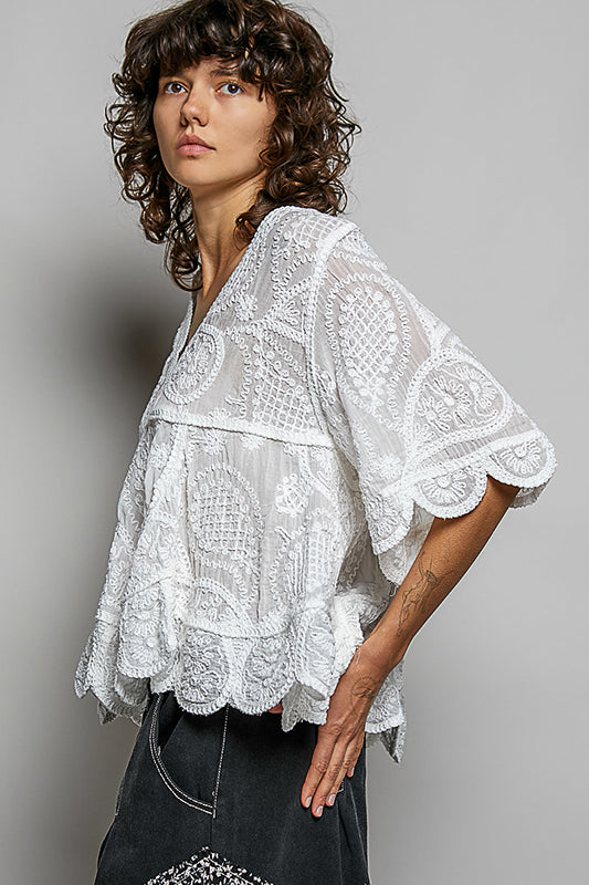 Proud Of Myself White Embroidery Top-[option4]-[option5]-Cute-Trendy-Shop-Womens-Boutique-Clothing-Store