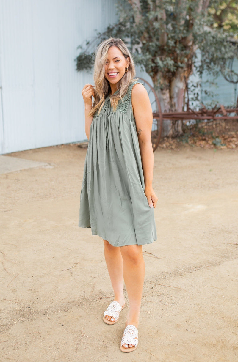 Escape From The Norm Dress Sage *online exclusive-[option4]-[option5]-Cute-Trendy-Shop-Womens-Boutique-Clothing-Store