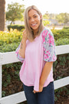 Pretty In Pink Raglan pink *online exclusive-[option4]-[option5]-Cute-Trendy-Shop-Womens-Boutique-Clothing-Store