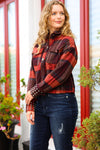 City Streets Burgundy & Rust Plaid Studded Cropped Jacket *online exclusive-[option4]-[option5]-Cute-Trendy-Shop-Womens-Boutique-Clothing-Store
