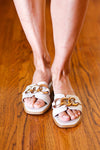 Cream Chain Detail Notched Slide Sandals *online exclusive-[option4]-[option5]-Cute-Trendy-Shop-Womens-Boutique-Clothing-Store
