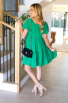 Shamrock Green Sweetheart Tiered Crinkle Dress *online exclusive-[option4]-[option5]-Cute-Trendy-Shop-Womens-Boutique-Clothing-Store