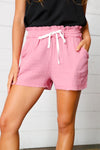 Light Rose Double Gauze Drawstring Cotton Shorts *online exclusive-[option4]-[option5]-Cute-Trendy-Shop-Womens-Boutique-Clothing-Store