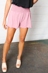 Rose Smocked Waist Scalloped Shorts *online exclusive